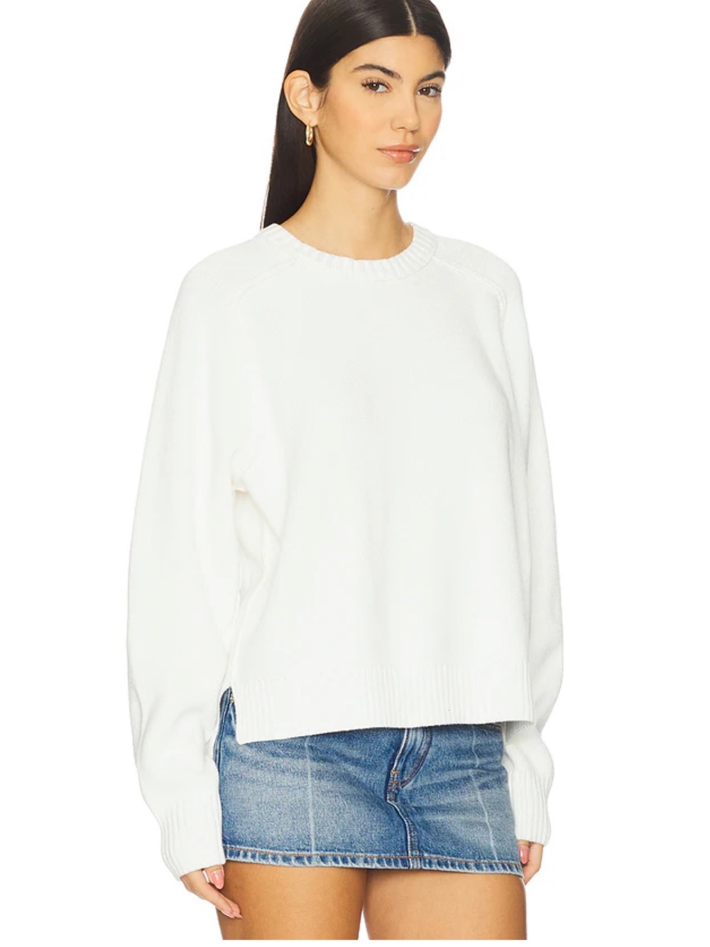 Free People Spring Street Pullover in Optic White large